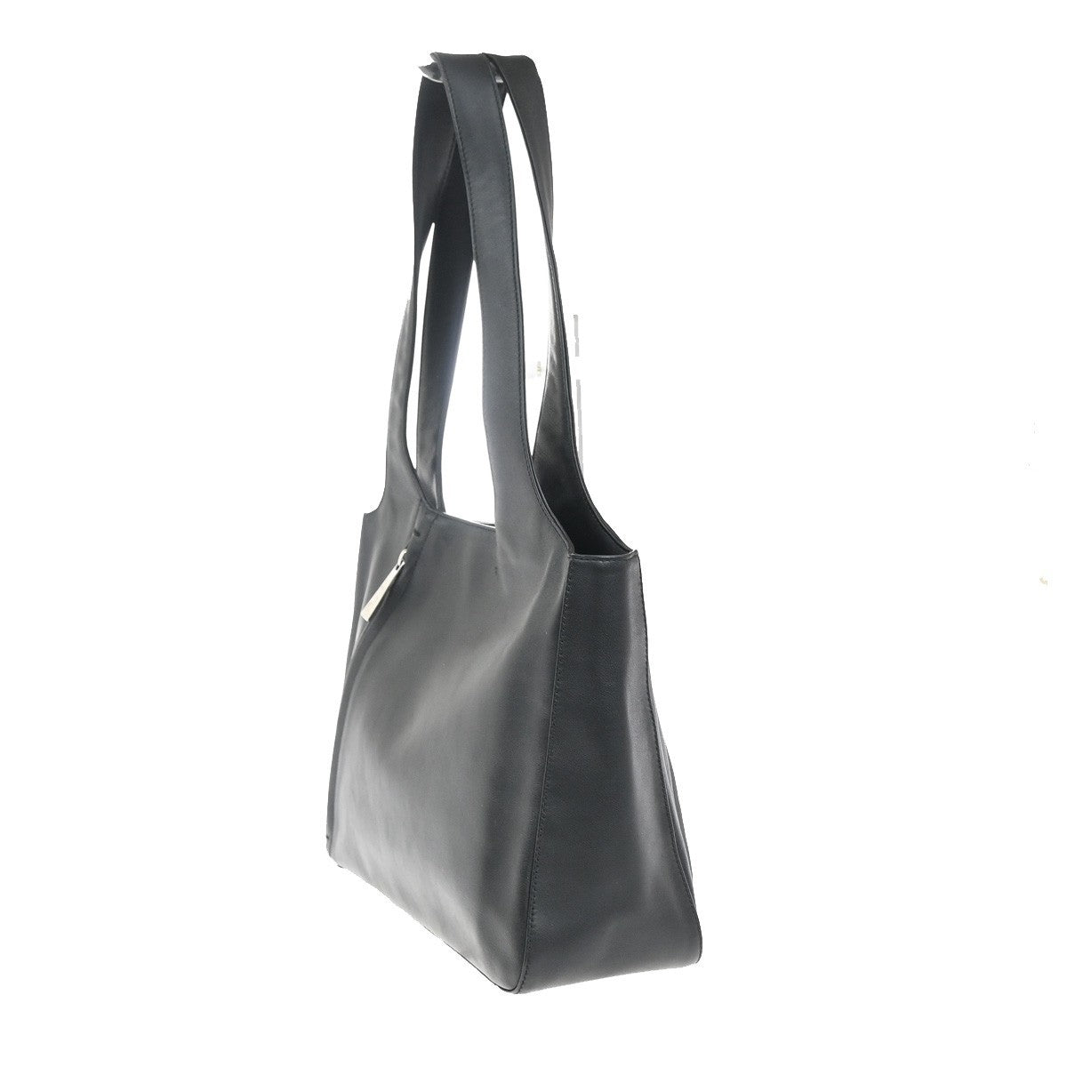 SALVATORE FERRAGAMO Logo Shoulder Tote Hand Bag Leather Black Italy 67MA409