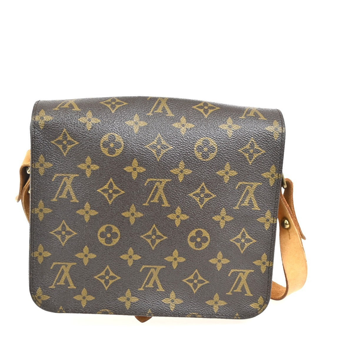 LOUIS VUITTON Cartouchiere MM Shoulder Bag Monogram Leather Brown M51253 86TA531
