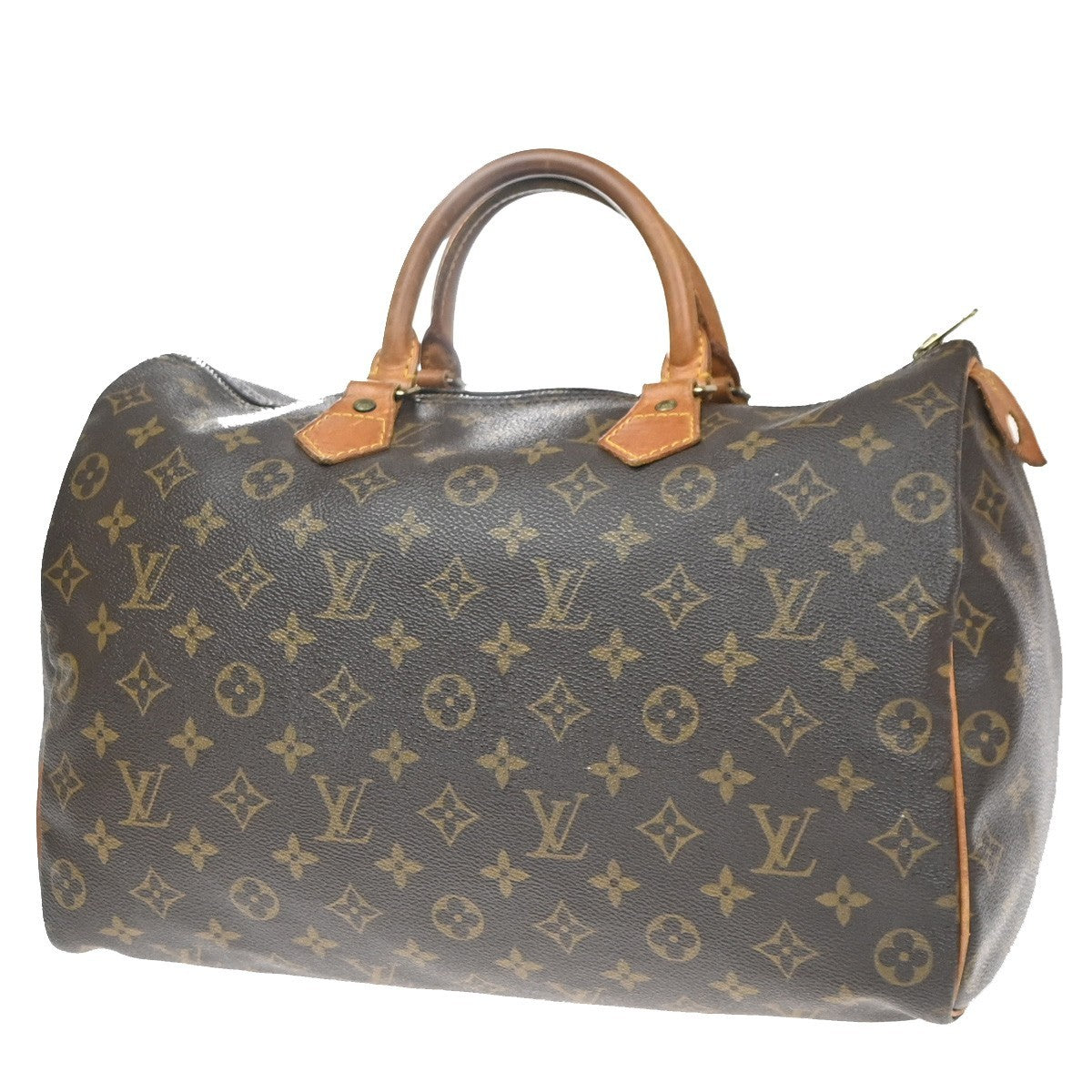 LOUIS VUITTON Speedy 35 Travel Hand Bag Monogram Leather Brown M41524 33YH966