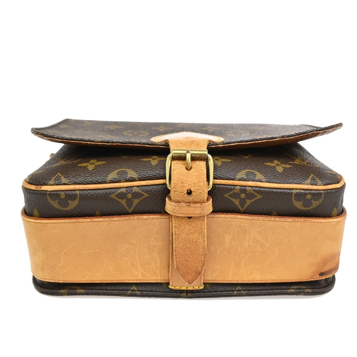 LOUIS VUITTON Cartouchiere MM Shoulder Bag Monogram Leather Brown M51253 31PA040