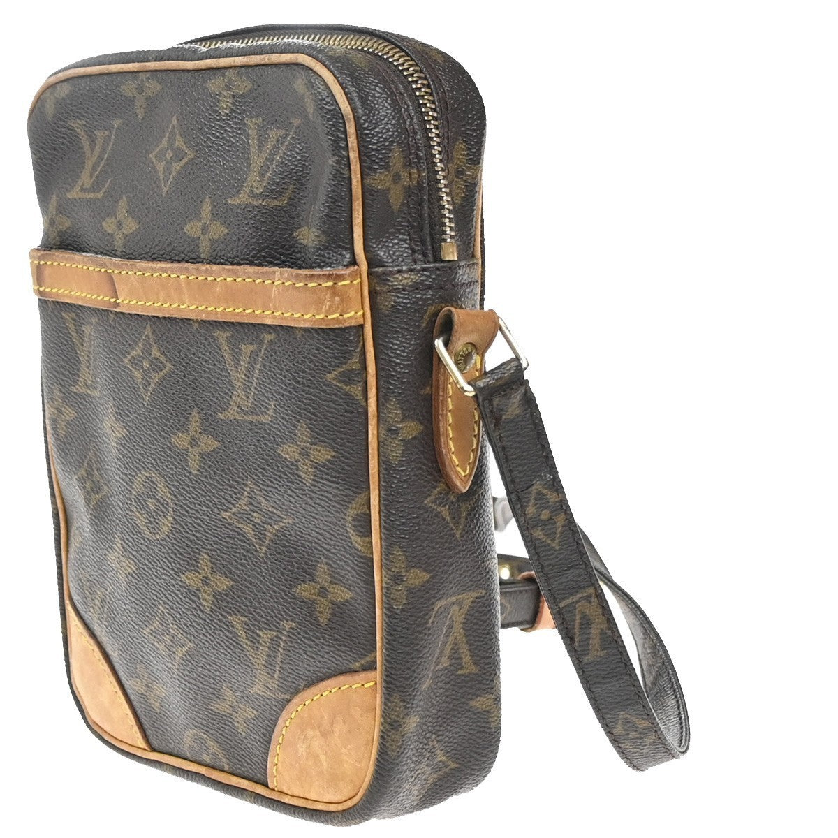 LOUIS VUITTON Danube Shoulder Bag Monogram Leather Brown France M45266 31EG344