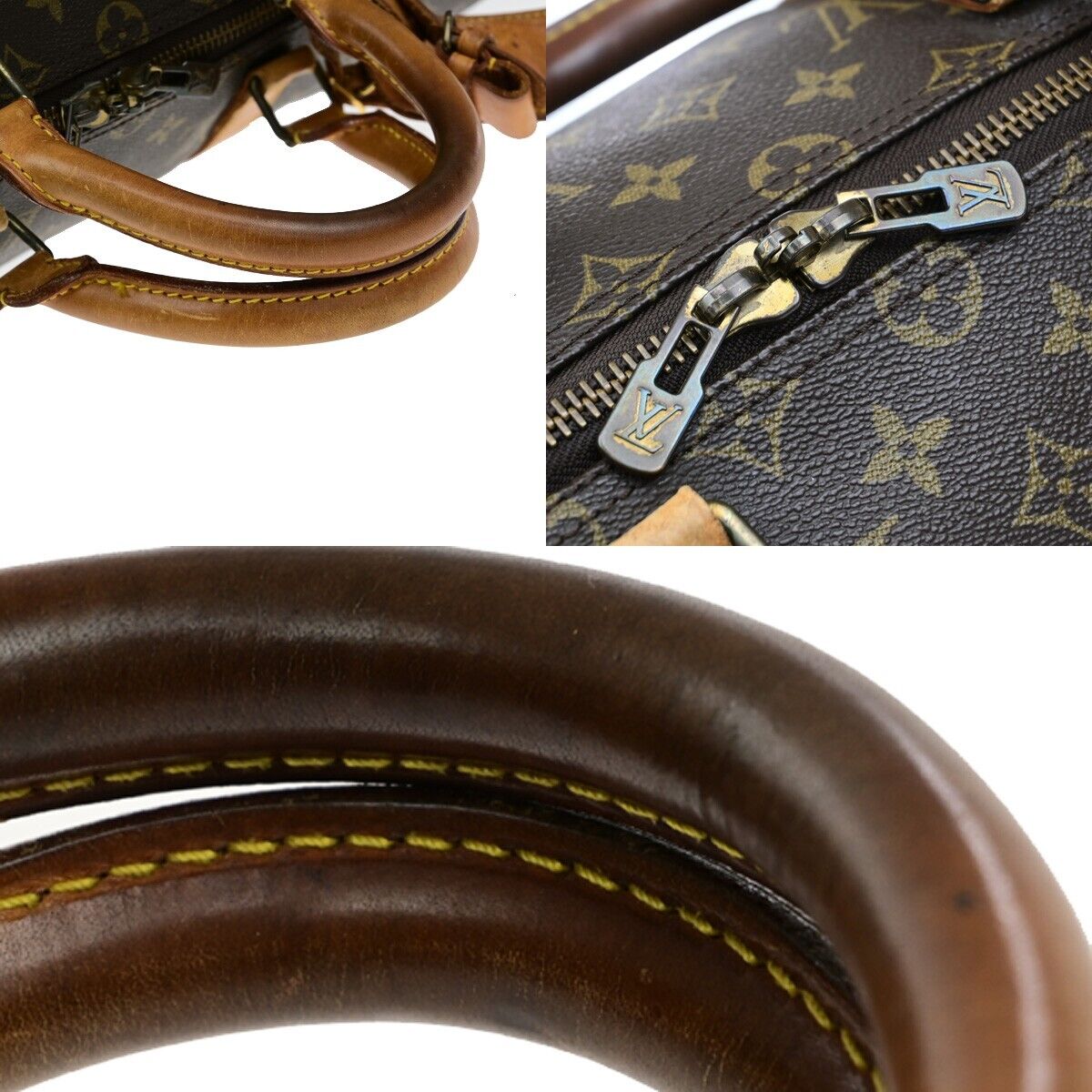 LOUIS VUITTON Keepall 50 Travel Hand Bag Monogram Leather Brown M41426 86ED943