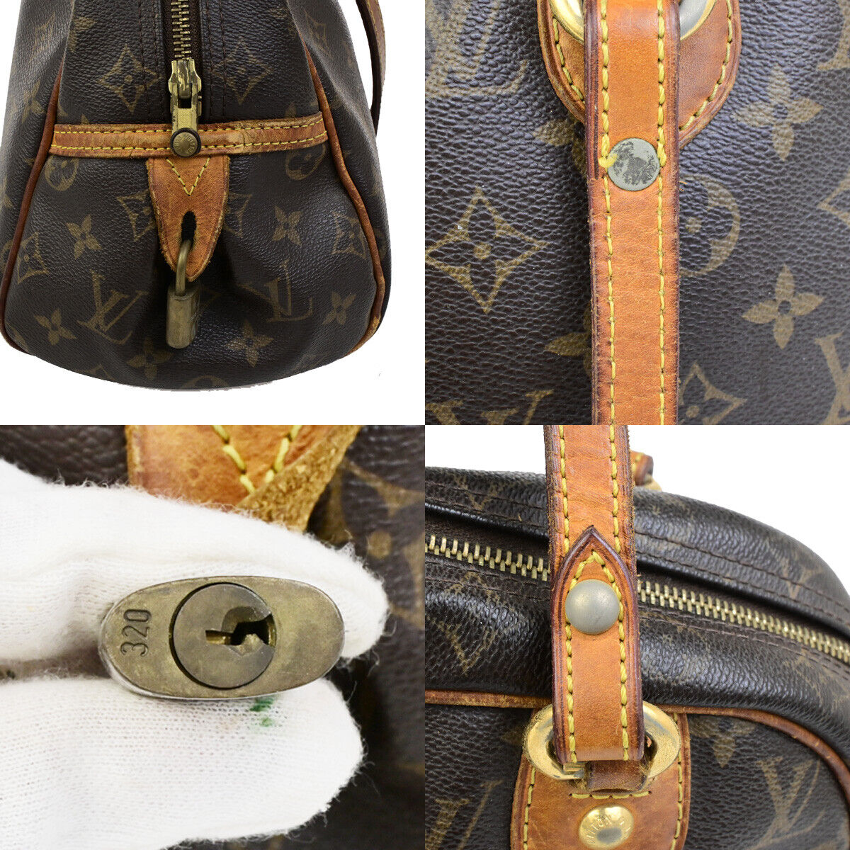 LOUIS VUITTON Montorgueil PM Shoulder Bag Monogram Leather Brown M95565 02SJ548