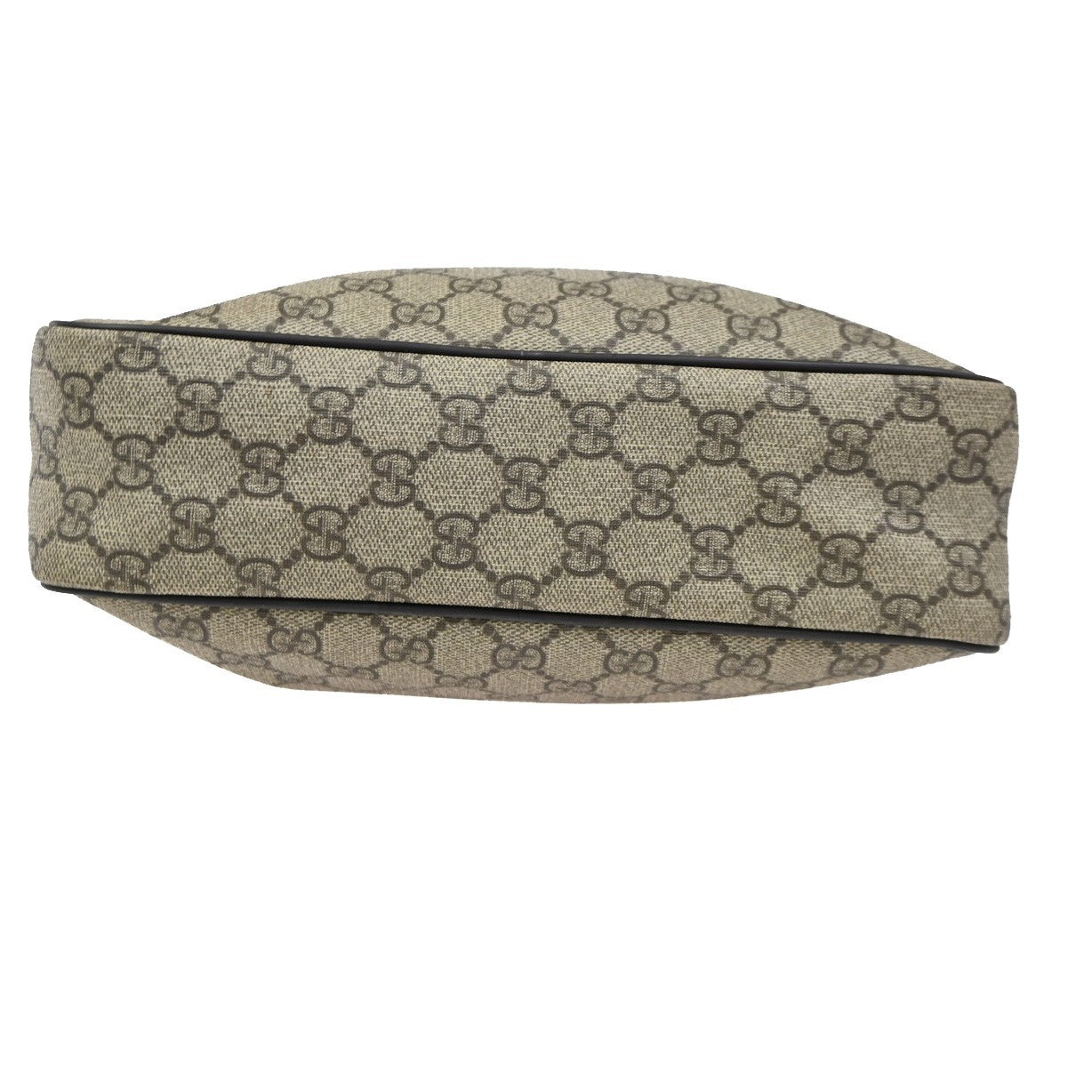GUCCI Logo Crossbody Shoulder Bag Supreme Leather Canvas Brown GHW 38TA567