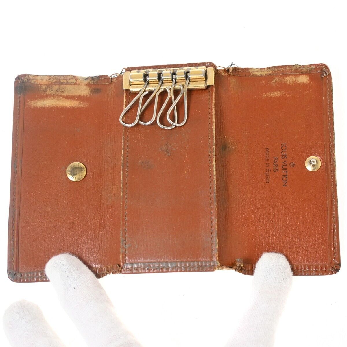 LOUIS VUITTON Logo 4 Set Wallet Key iPhone Case 8 Monogram Epi Leather 04HB270