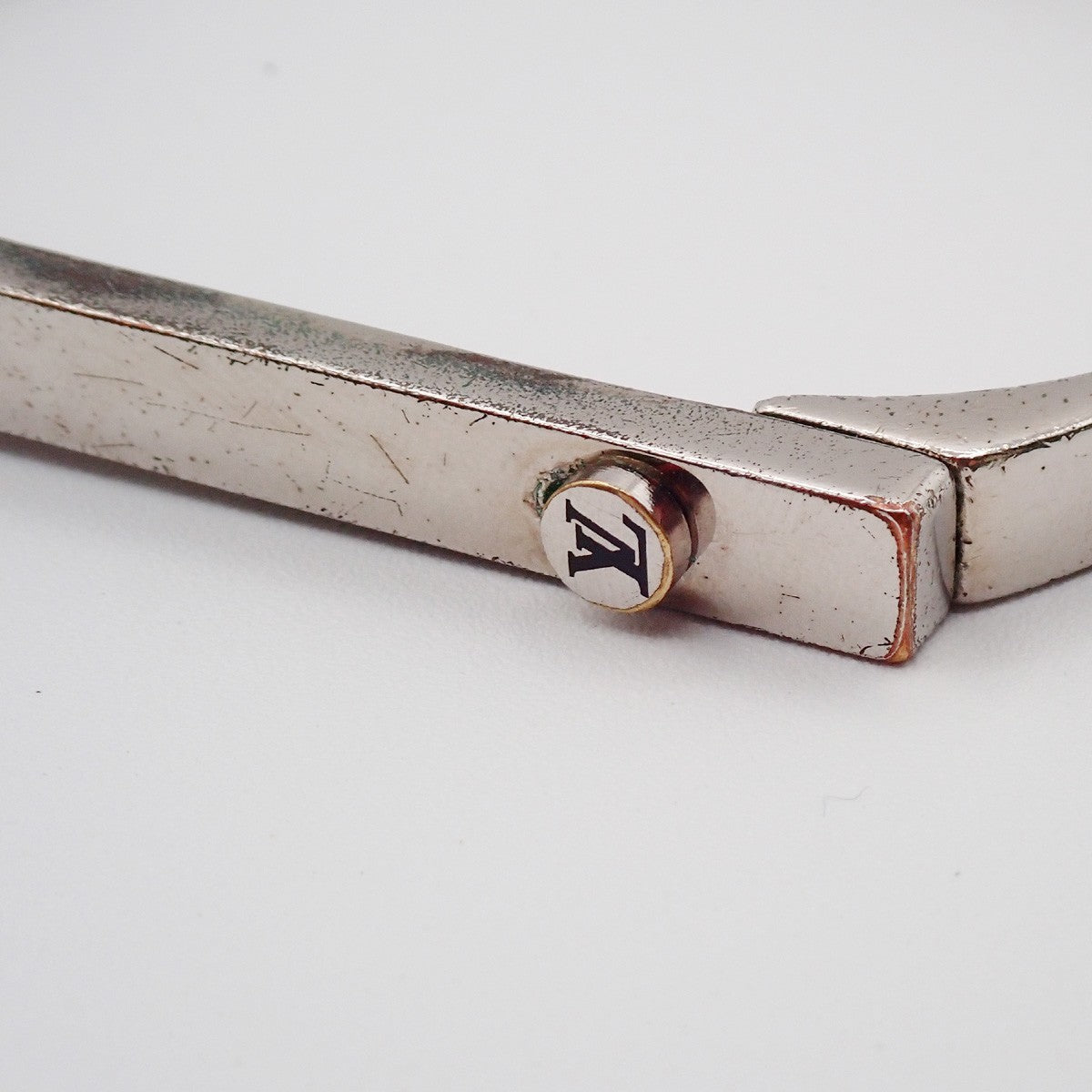 LOUIS VUITTON Nanogram Cuff Bracelet Metal Silver Italy SHW M68087 07ZA296