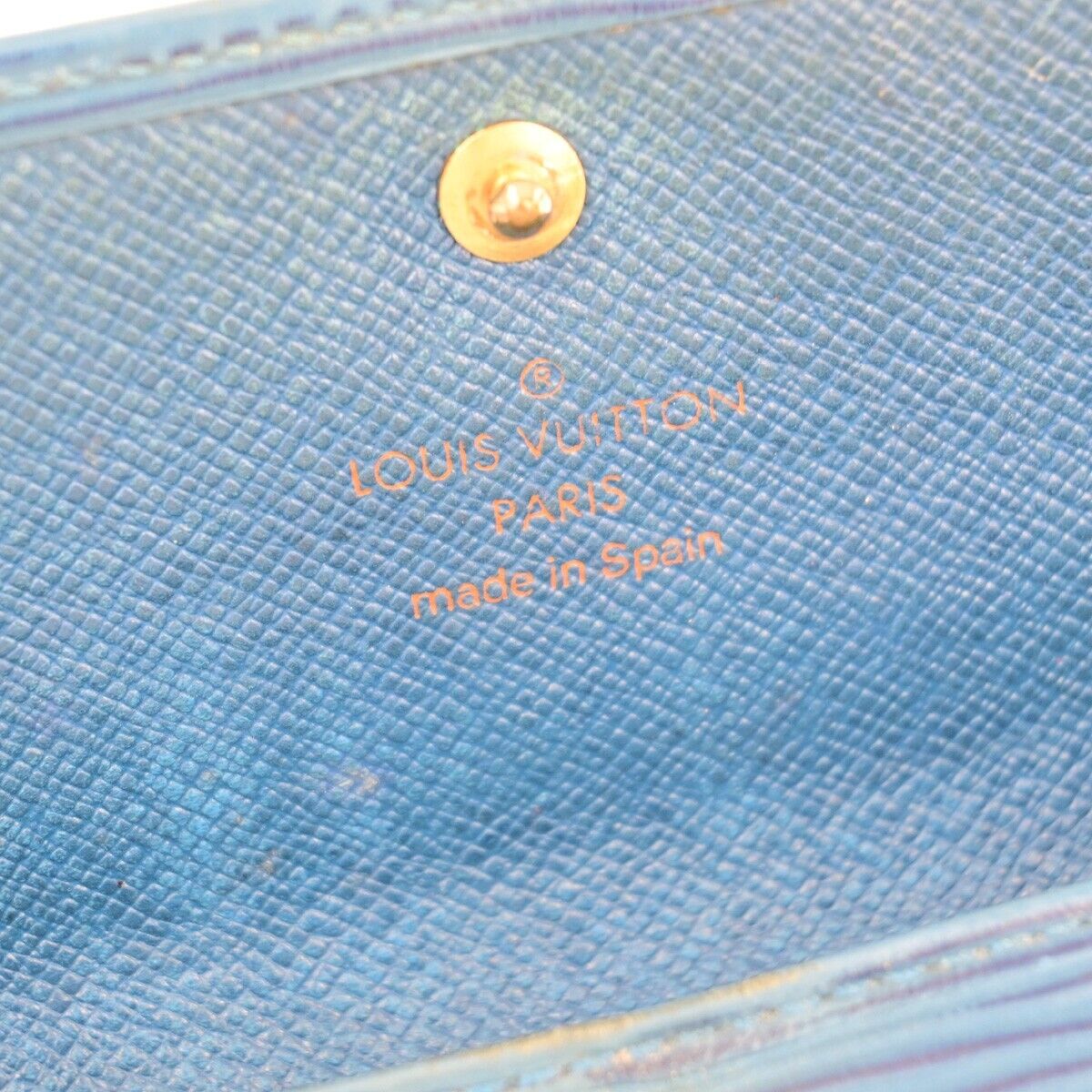 LOUIS VUITTON 3 Set Wallet Monogram Damier Ebene Epi Leather Brown Blue 04EE020