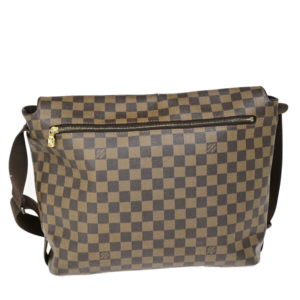 LOUIS VUITTON Brooklyn MM Shoulder Bag Damier Ebene Leather Brown N51211 88YF110