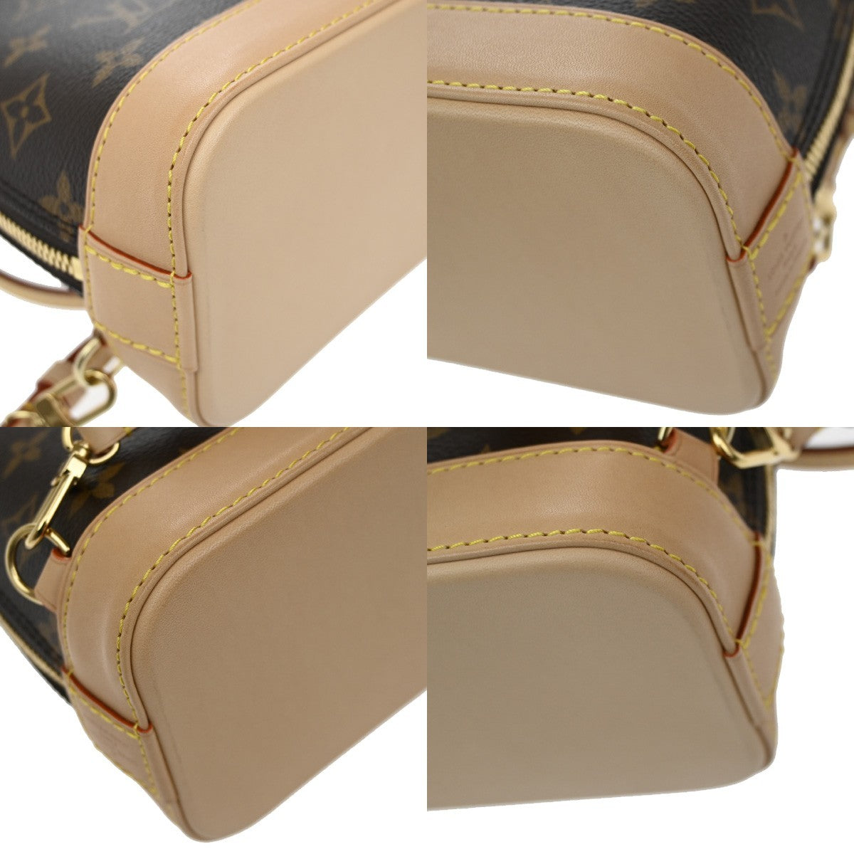 LOUIS VUITTON Alma Backpack Bag Monogram Leather Brown France M47132 312LC616