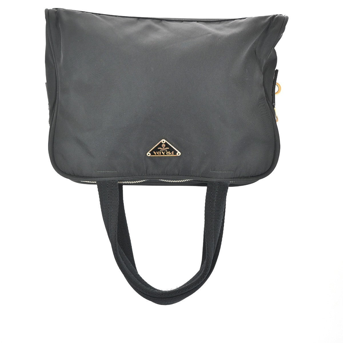 PRADA Logo Tessuto Shoulder Hand Bag Nylon Leather Black GHW 81TA424