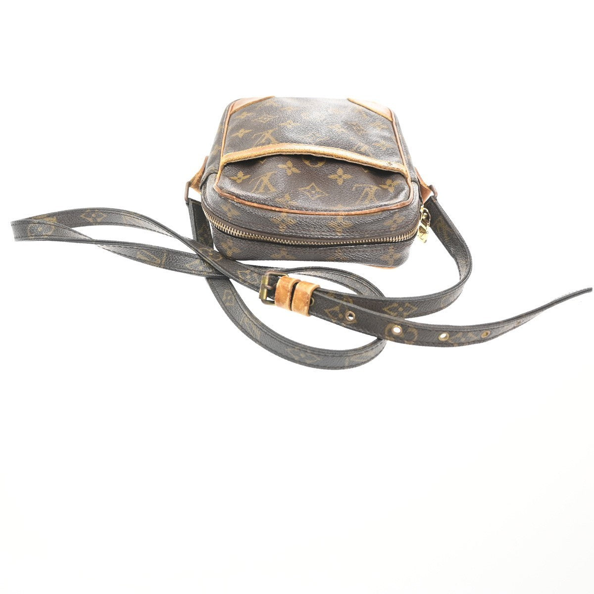 LOUIS VUITTON Danube Shoulder Bag Monogram Leather Brown France M45266 67CA600
