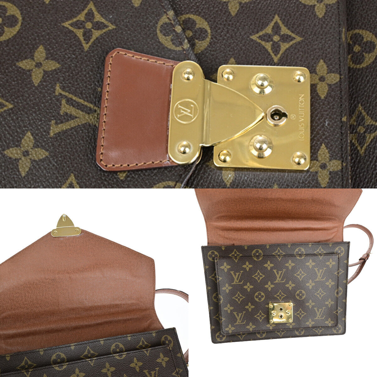 LOUIS VUITTON Monceau 28 2Way Shoulder Hand Bag Monogram Leather M51185 84YF894