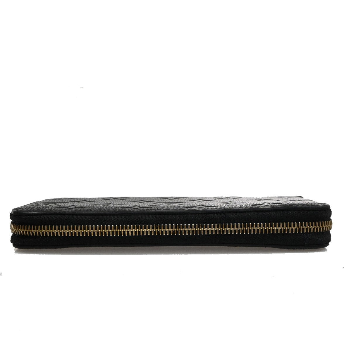 LOUIS VUITTON Zippy Long Wallet Monogram Empreinte Leather Black M61864 80KD173