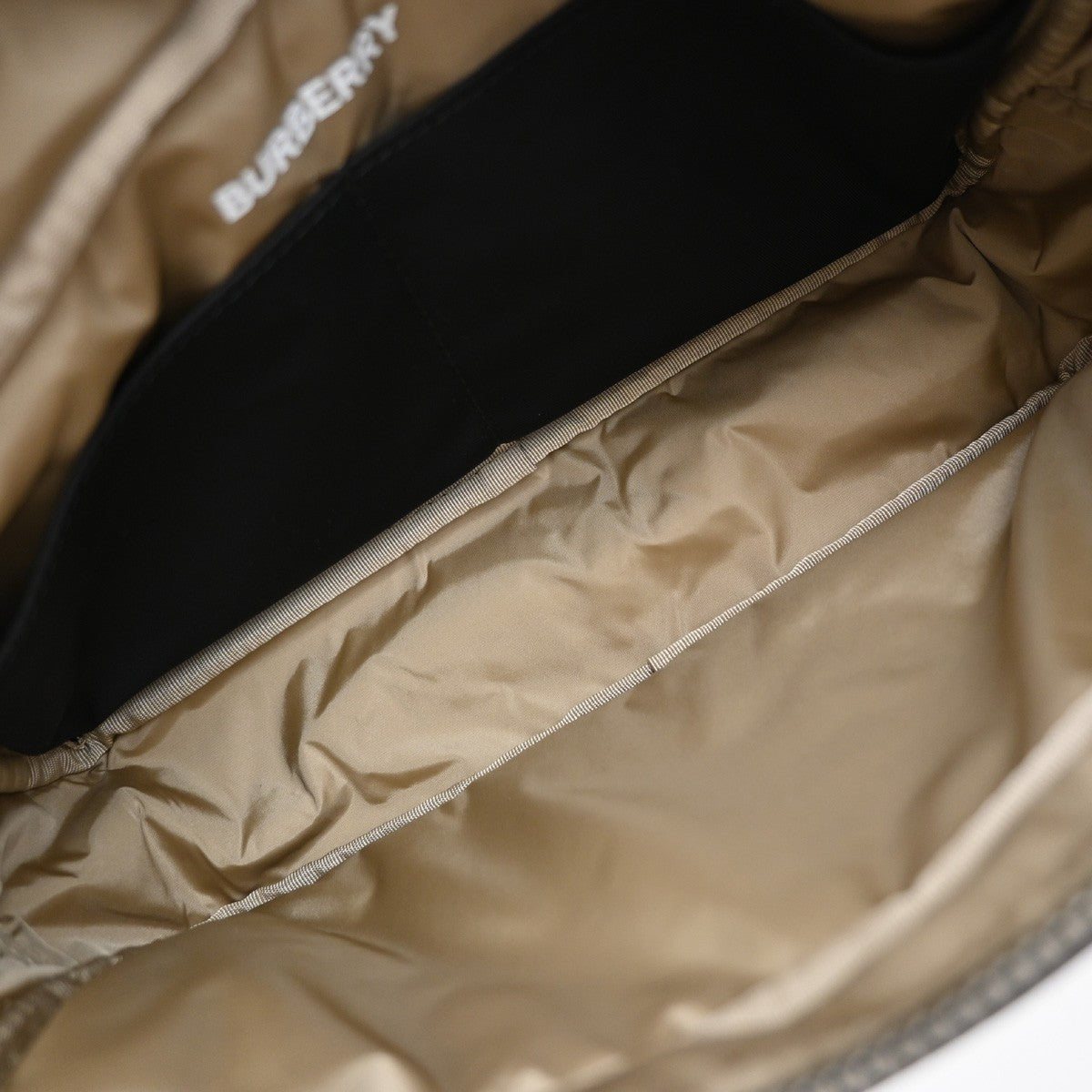 BURBERRY Logo Clutch Pouch Bag Nylon Black SHW 65RF576