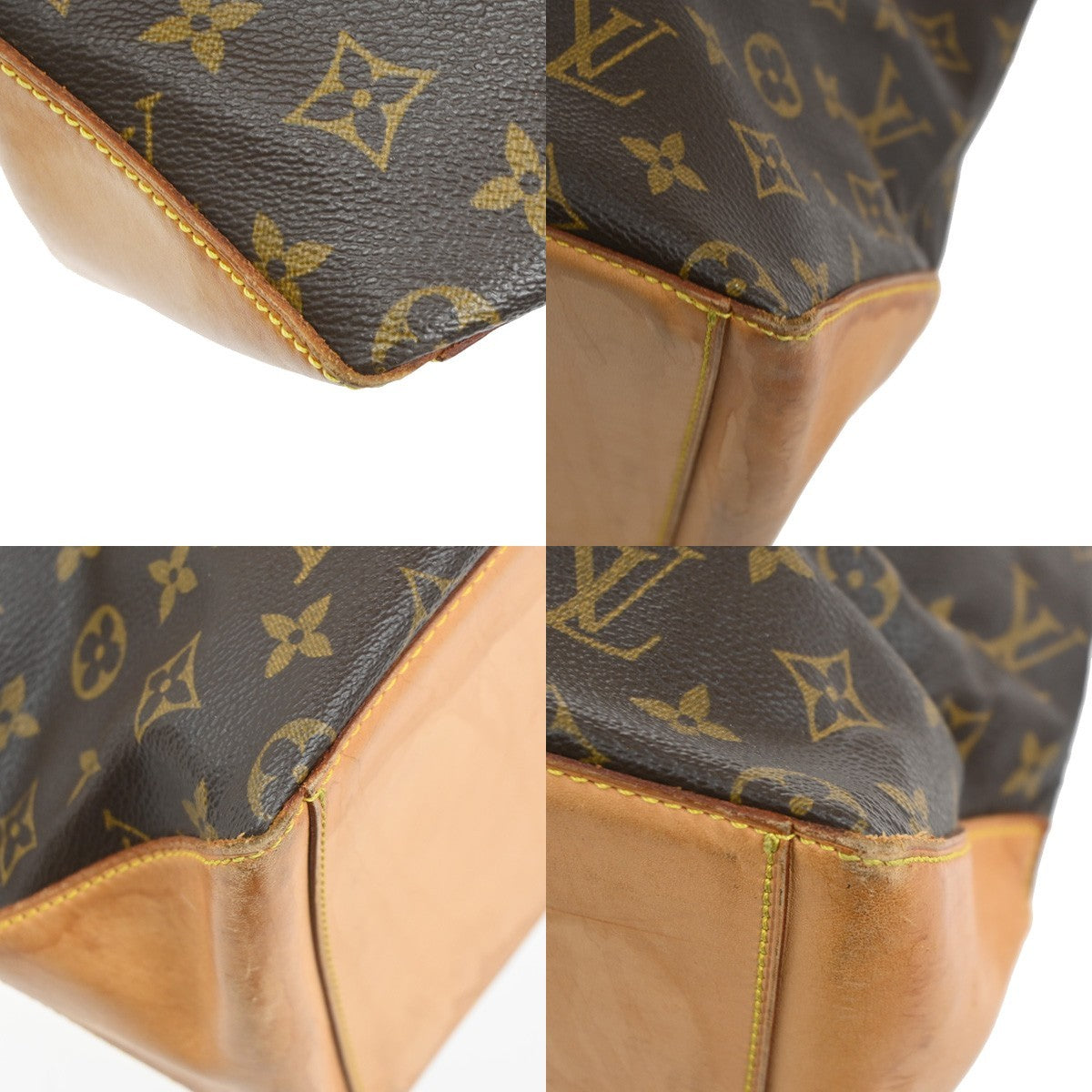 LOUIS VUITTON Cabas Mezzo Shoulder Bag Monogram Leather Brown M51151 97TA323