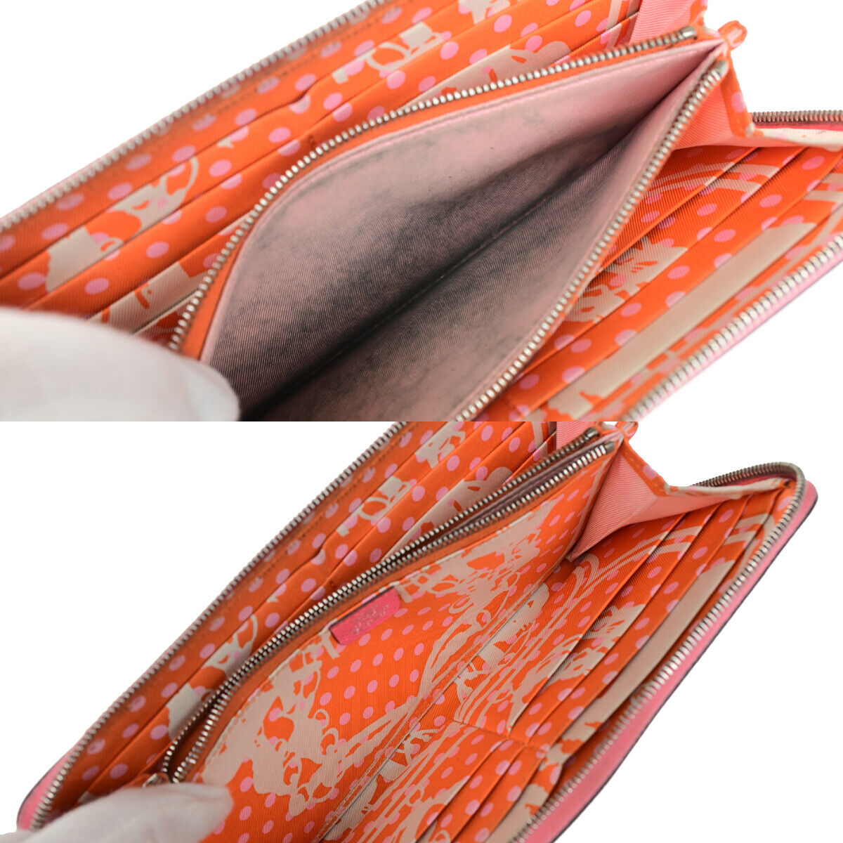 HERMES Azap Classique Long Zipper Wallet Silk In Epsom Rose Azaalee SHW 35YG473