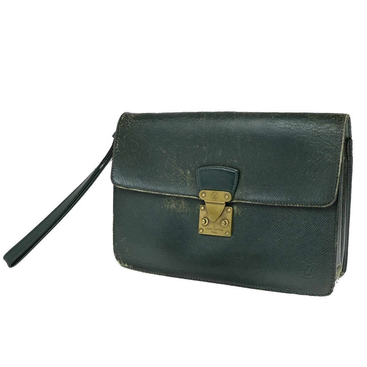 LOUIS VUITTON Pochette Kourad Clutch Hand Bag Taiga Leather GN M30194 07KC314
