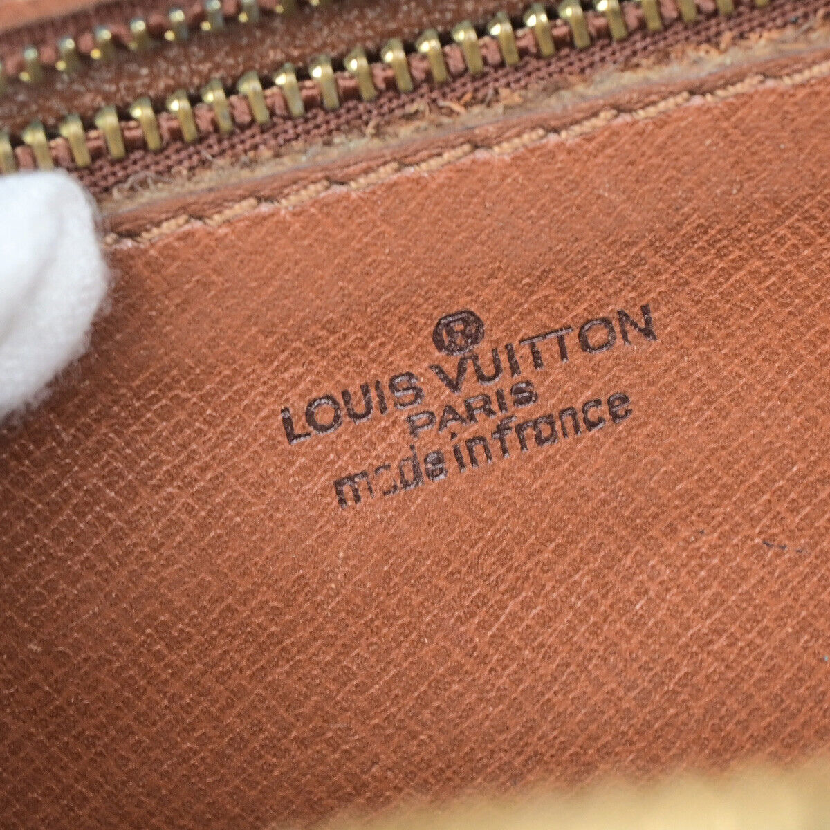 LOUIS VUITTON Jeune Fille PM Shoulder Bag Monogram Leather Brown M51227 65YF253