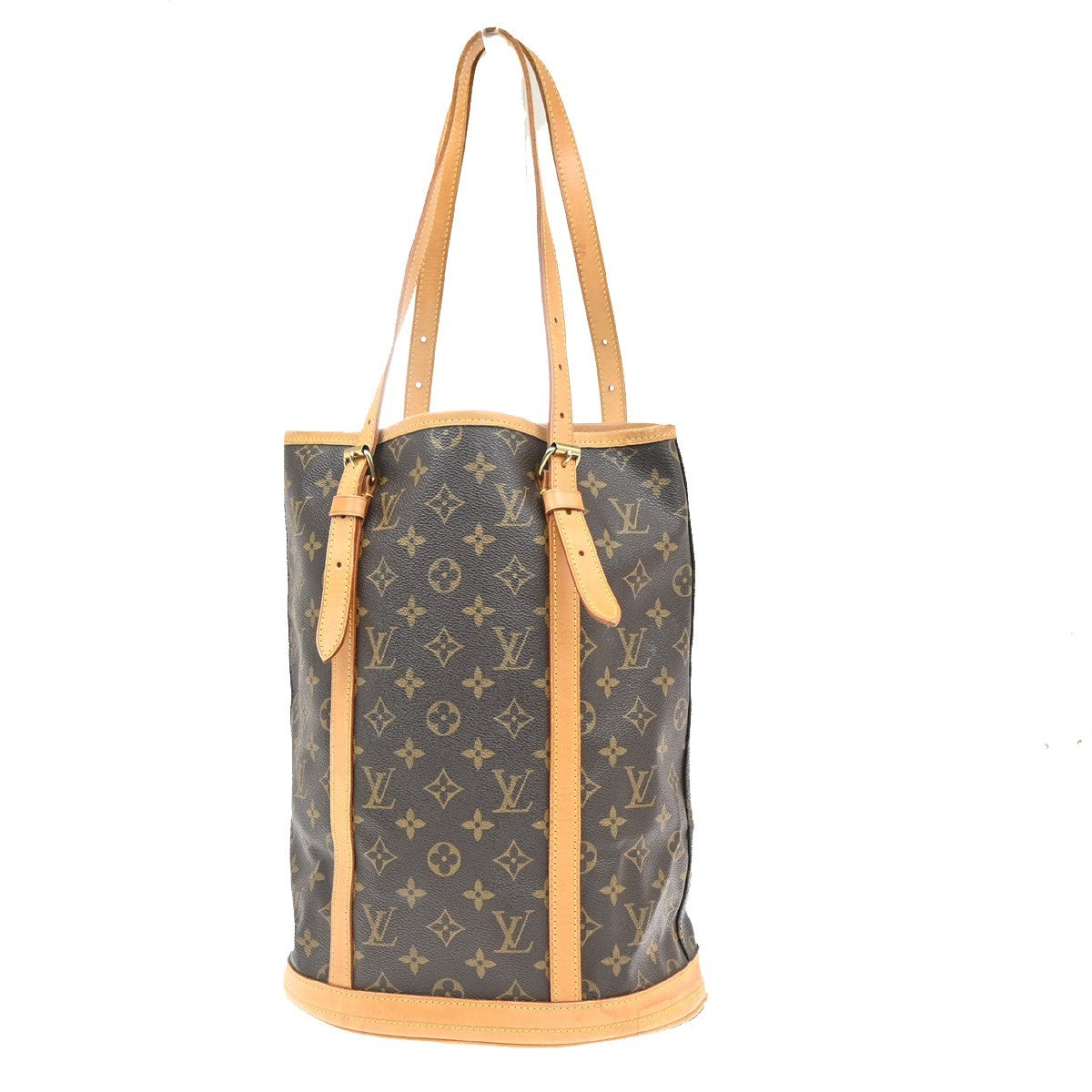 LOUIS VUITTON BUCKET GM Shoulder Tote Bag Monogram Leather Brown M42236 32KC702