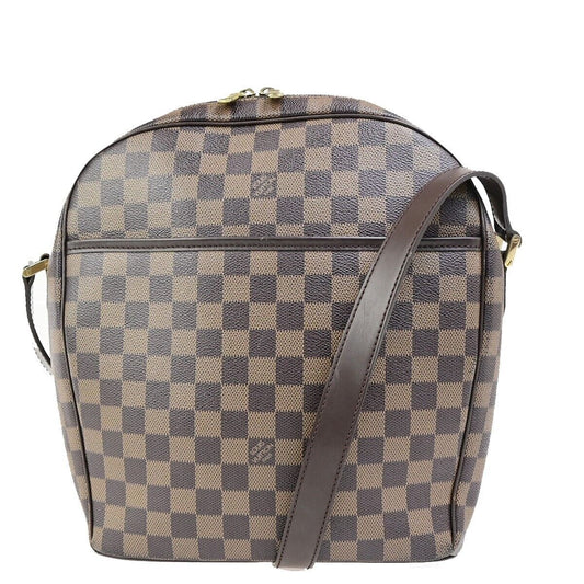 LOUIS VUITTON Ipanema GM Shoulder Bag Damier Ebene Leather Brown N51292 37EC922