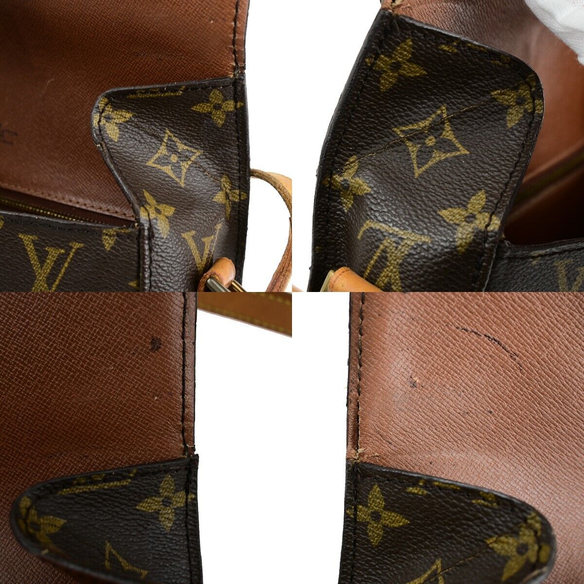 LOUIS VUITTON Saint Cloud GM Shoulder Bag Monogram Leather Brown M51242 69ED341