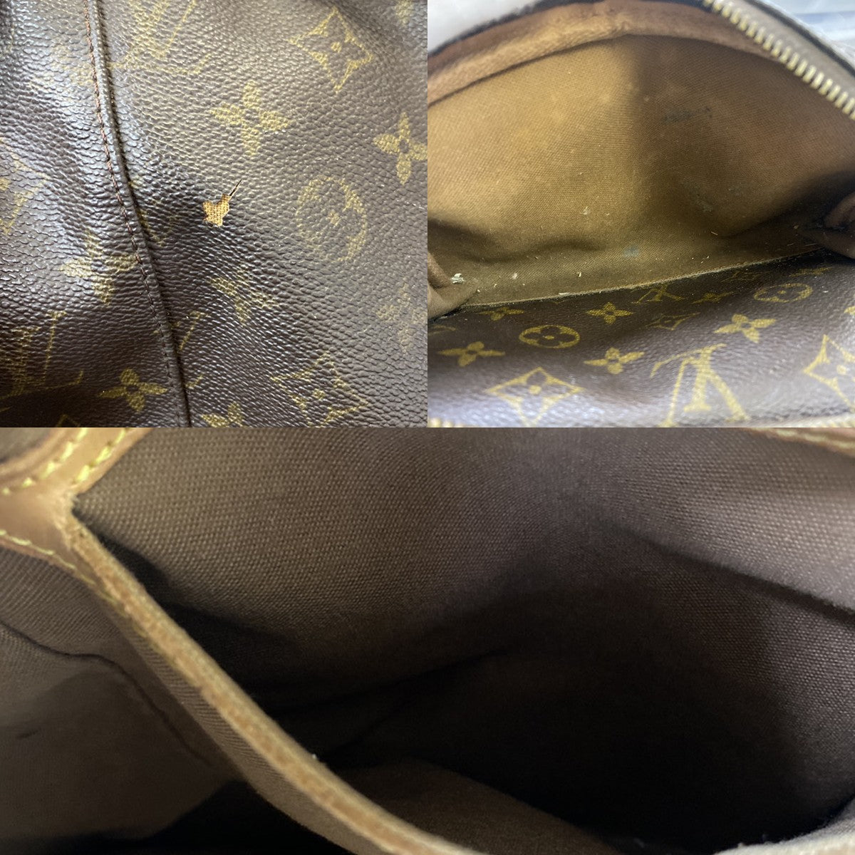 LOUIS VUITTON Montsouris GM Backpack Bag Monogram Leather Brown M51135 33YH110