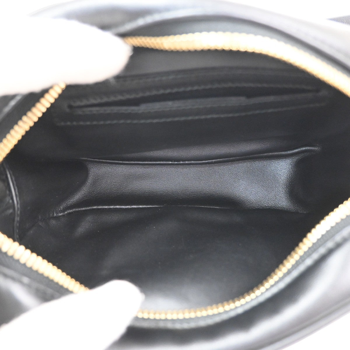 SALVATORE FERRAGAMO Gancini Mini Waist Bag Leather Black GHW Italy 85TA669