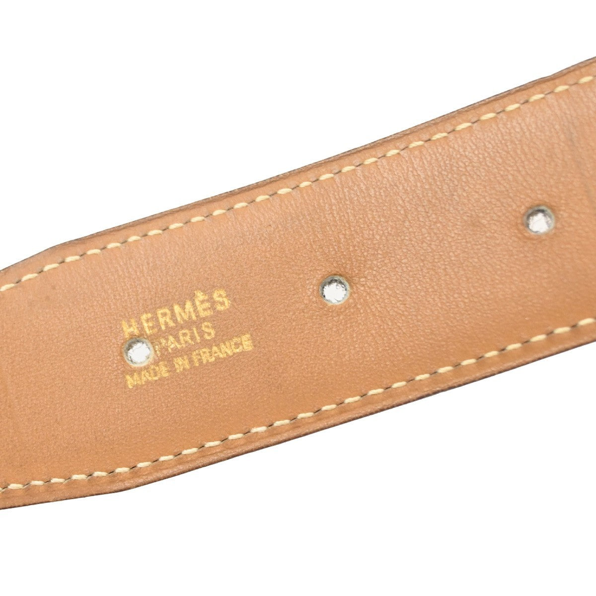 HERMES Constance H Logo Reversible Buckle Belt Leather Size 70 BK BN GHW 38RQ047