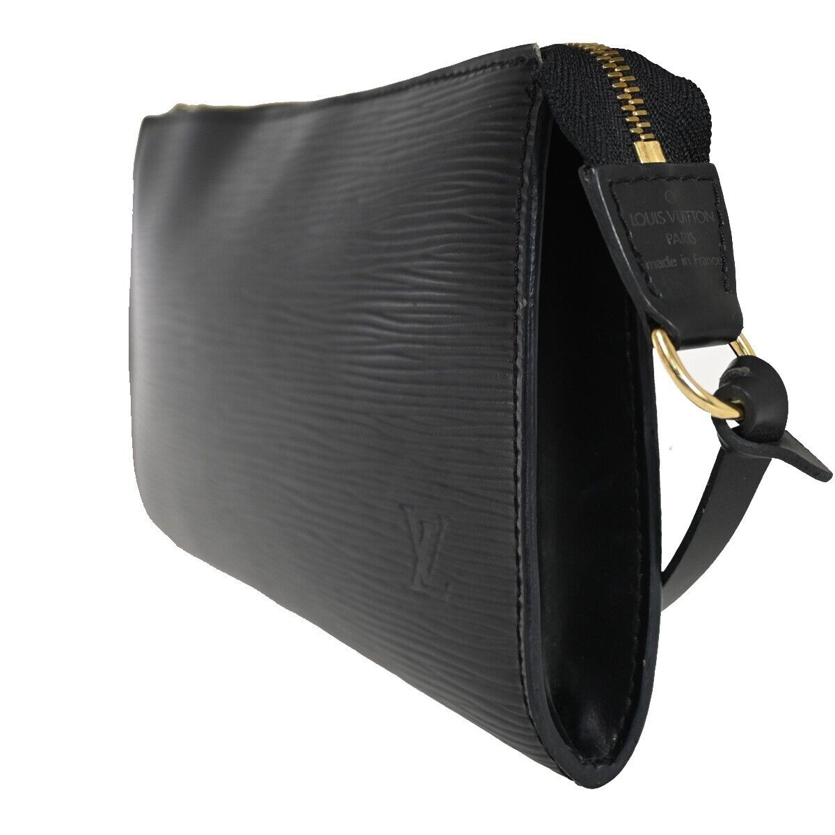 LOUIS VUITTON LV Pochette Accessoires Hand Bag Epi Leather Black M52952 71EA553