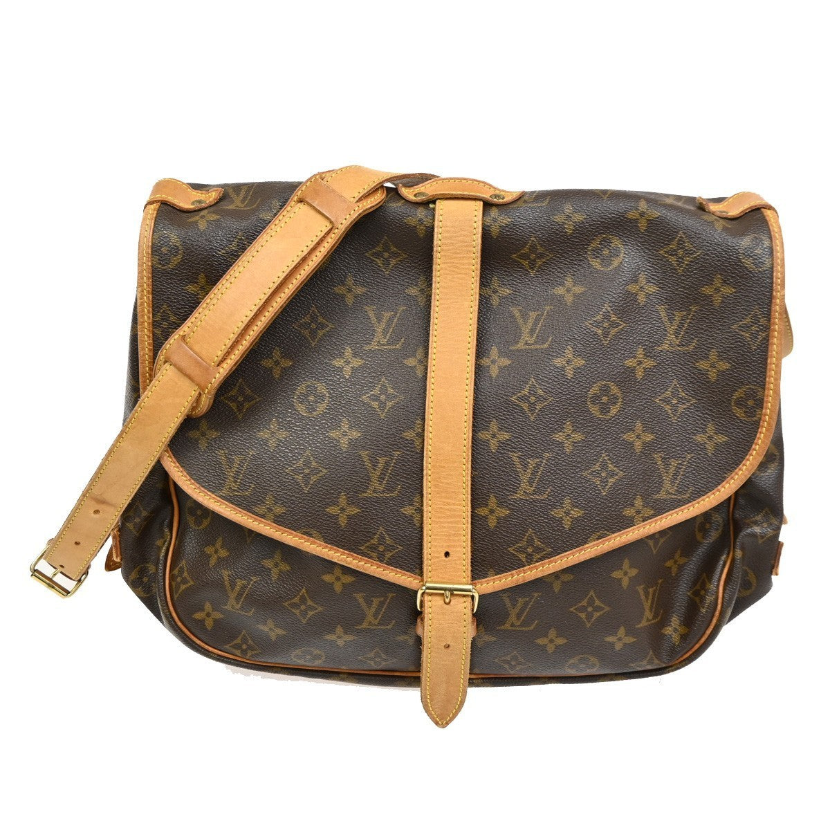 LOUIS VUITTON Saumur 35 Shoulder Bag Monogram Leather BN France M42254 16TA342