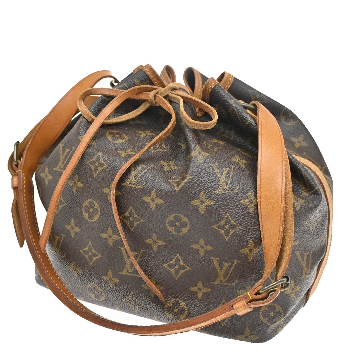 LOUIS VUITTON Petit Noe Drawstring Shoulder Bag Monogram Leather M42226 34CA391