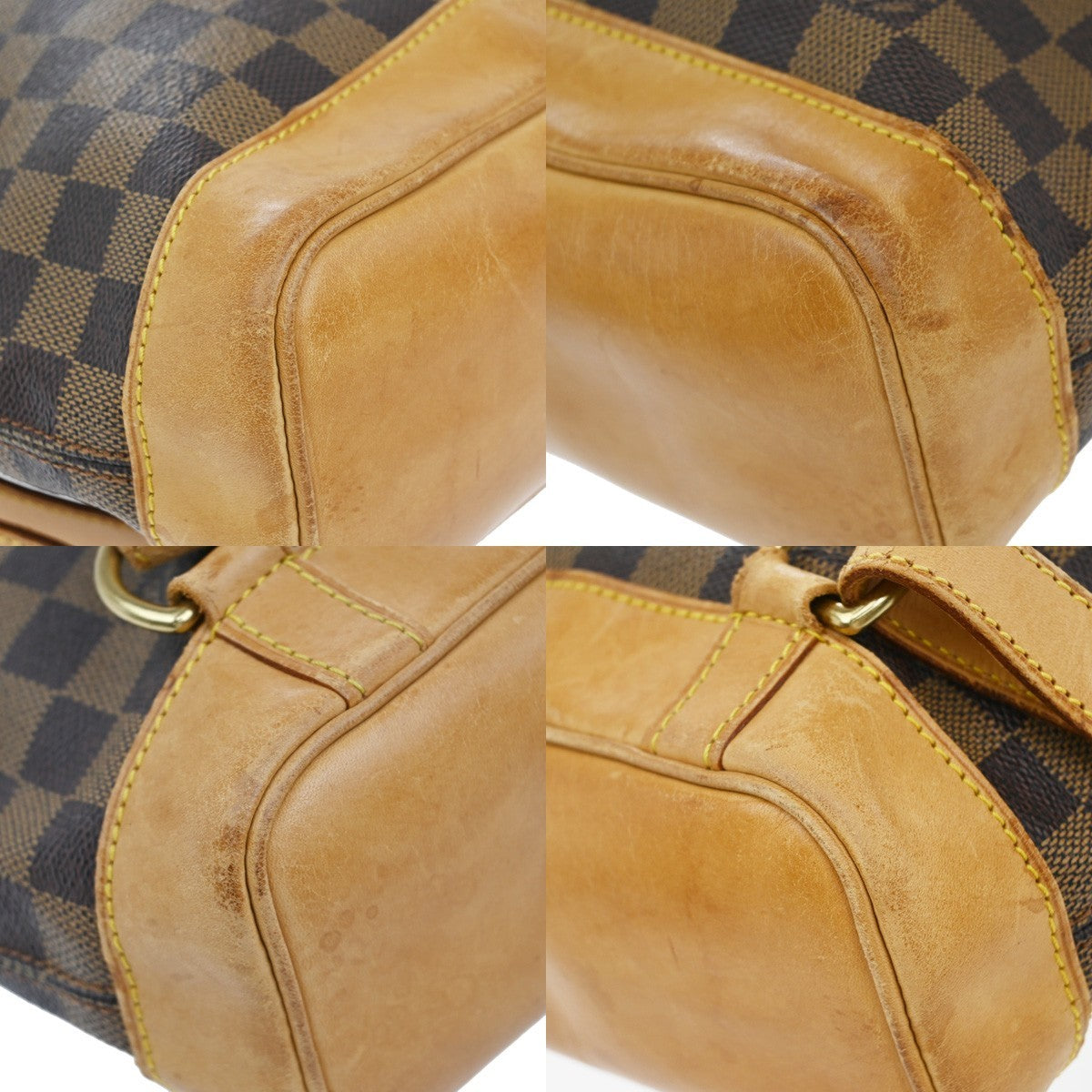 LOUIS VUITTON Logo Arlequin Backpack Bag Damier Ebene Brown N99038 16KP121