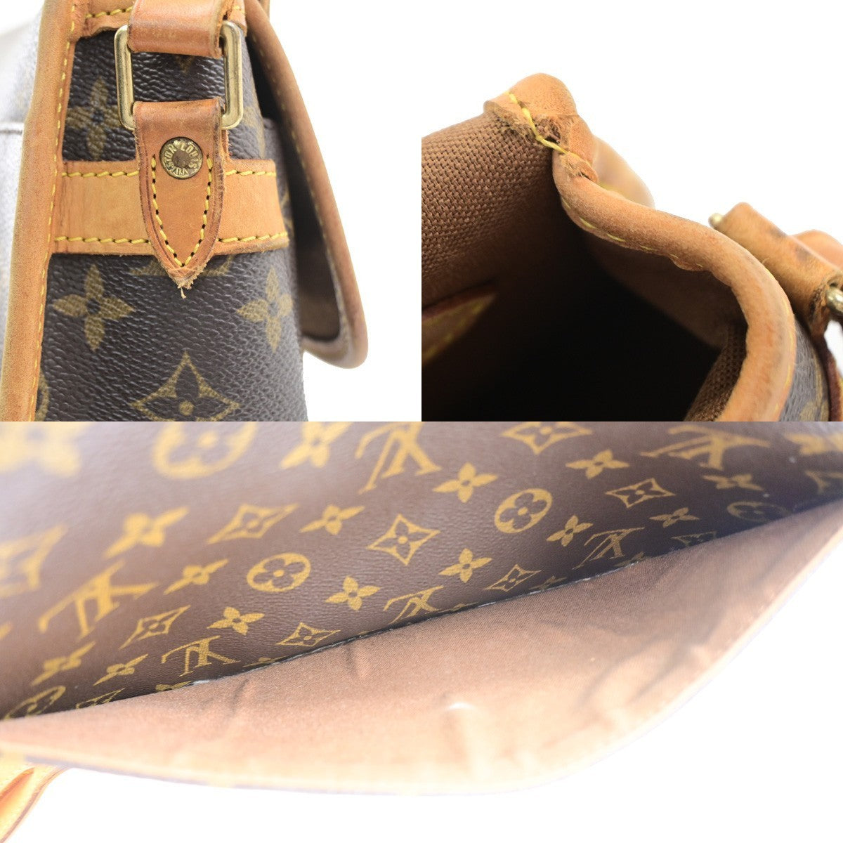 LOUIS VUITTON Sologne Shoulder Bag Monogram Leather Brown France M42250 16PA130