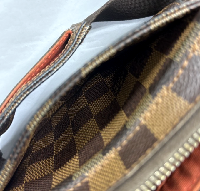 LOUIS VUITTON Geronimos Bum Body Bag Damier Leather Brown Spain N51994 71KD174