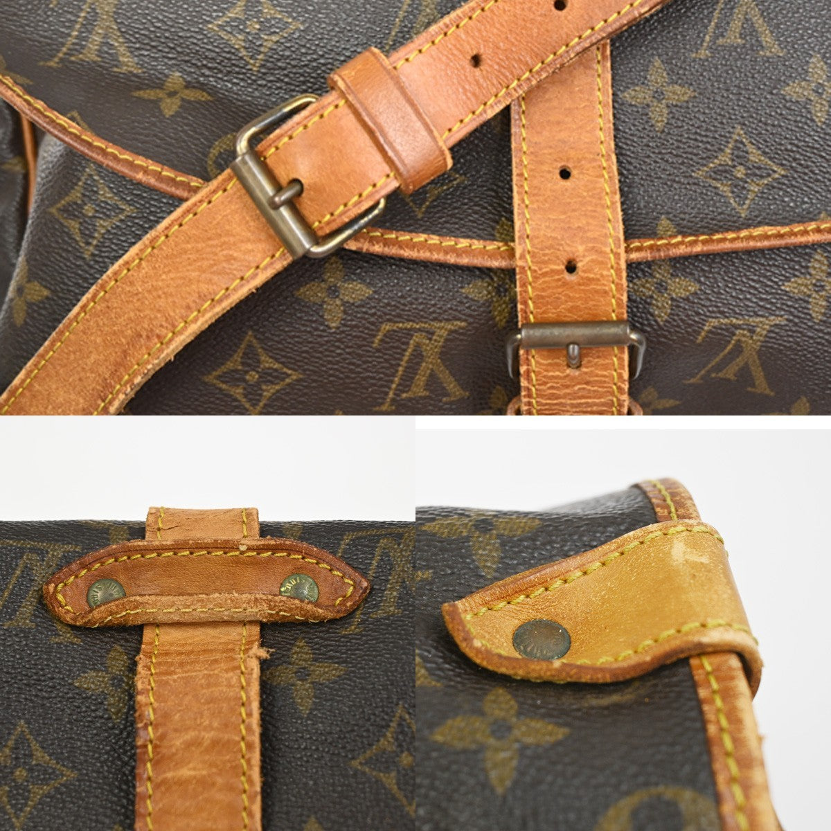 LOUIS VUITTON Saumur 35 Shoulder Bag Monogram Leather BN France M42254 39KC945