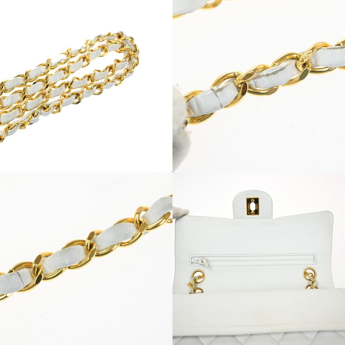 CHANEL CC Matelasse 23 Double Flap Chain Shoulder Bag Leather WE VTG 321RL994