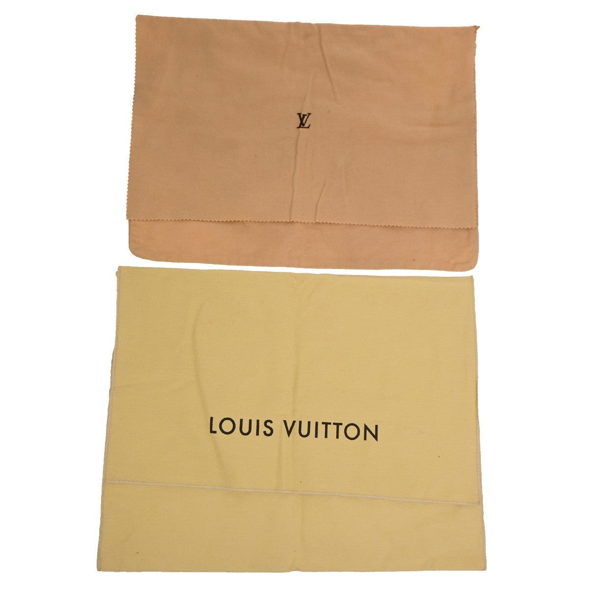 LOUIS VUITTON Logo 10 Set Dust Bags Drawstring Canvas Cotton Beige Brown 09KB827