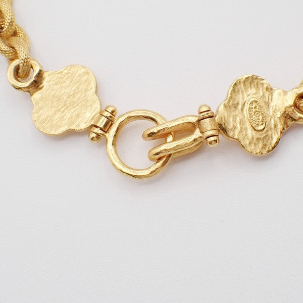 CHANEL CC Logos Chain Long Necklace Pendant 96A  Gold France Vintage 41RL486