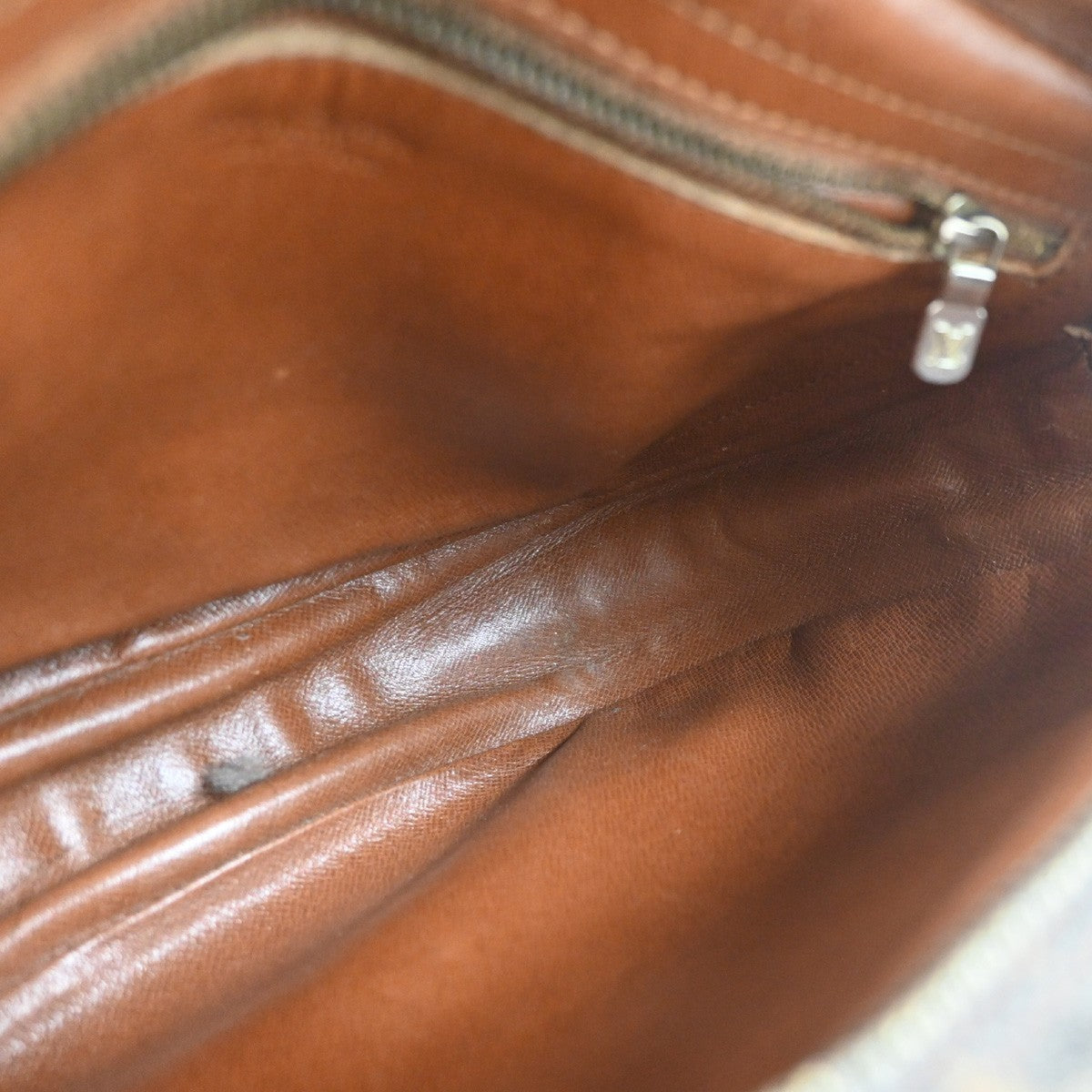 LOUIS VUITTON Jeune Fille GM Shoulder Bag Monogram Leather Brown M51225 05PA053