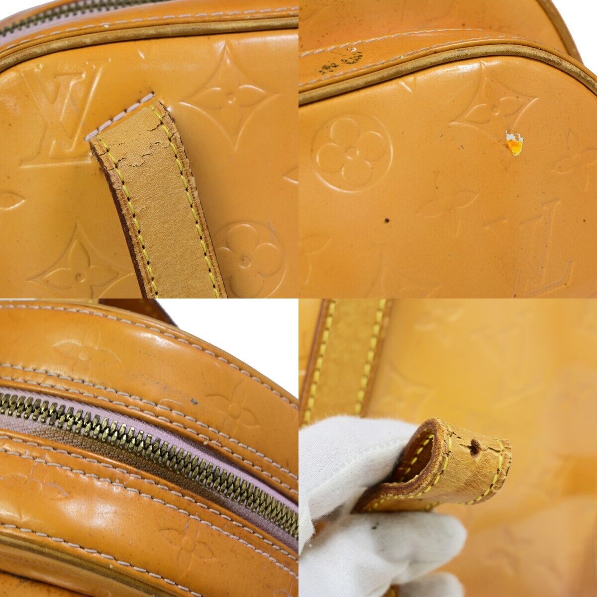 LOUIS VUITTON Marley Backpack Bag Monogram Vernis Leather Rose M91039 07EB442