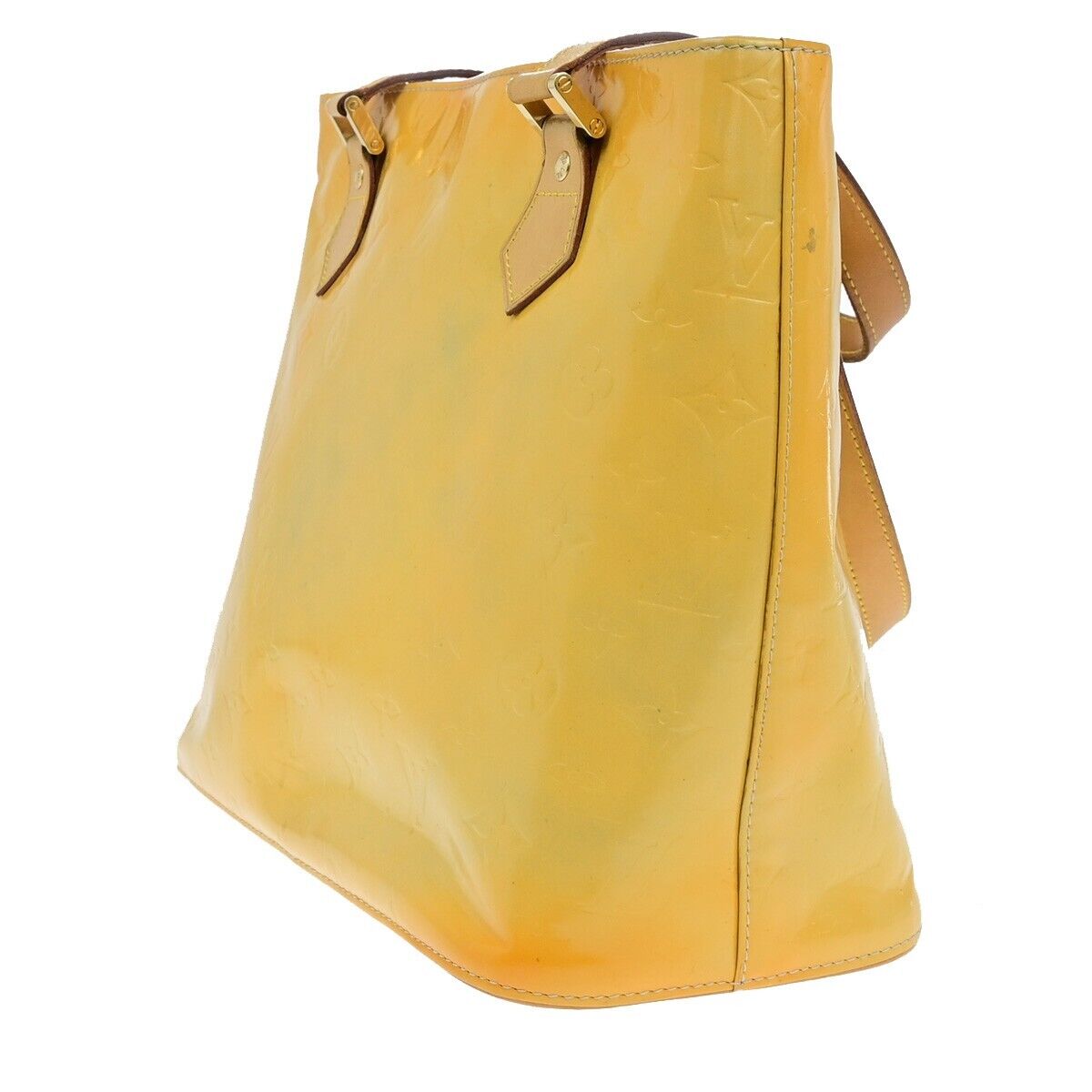 LOUIS VUITTON Houston Shoulder Bag Monogram Vernis Leather Yellow M91055 05FB524
