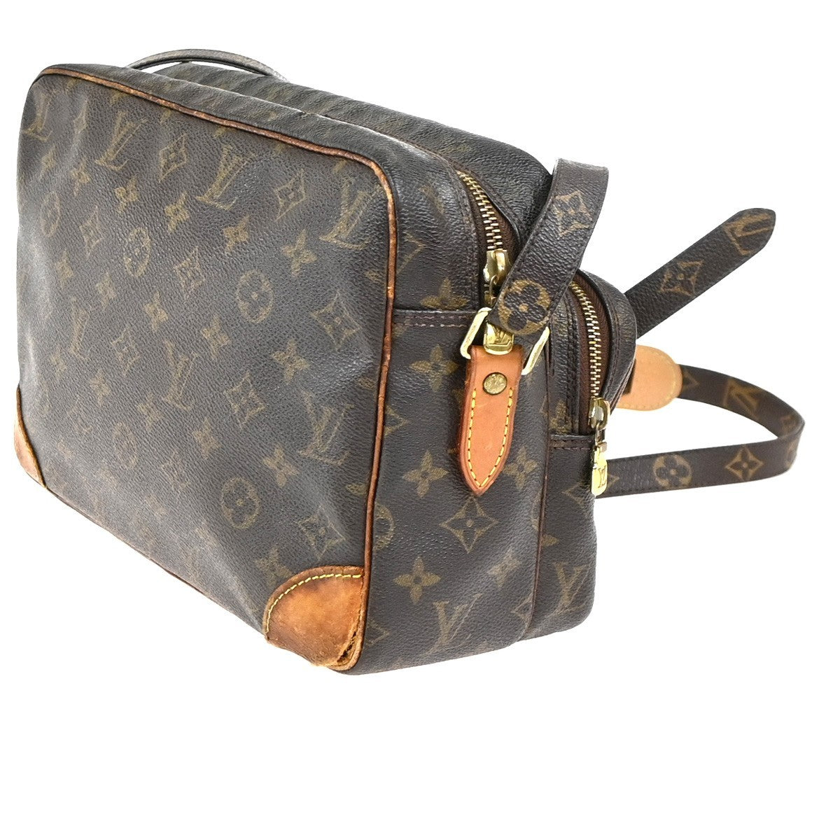 LOUIS VUITTON Nile Crossbody Shoulder Bag Monogram Leather Brown M45244 04YJ069