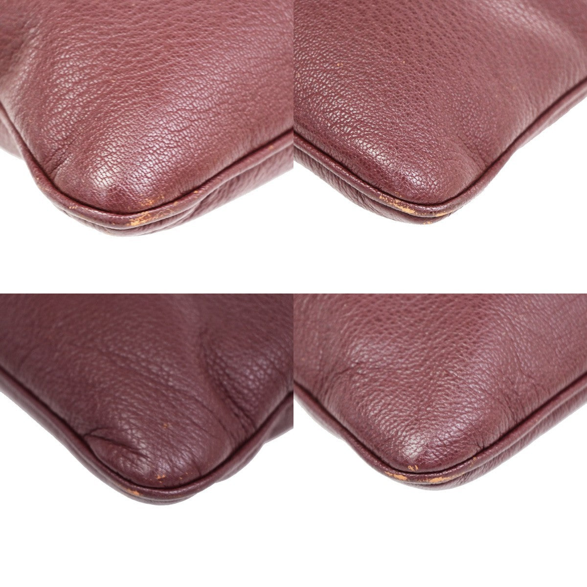 LOEWE Logo Anagram Crossbody Shoulder Bag Leather Red SHW Spain 87CB049