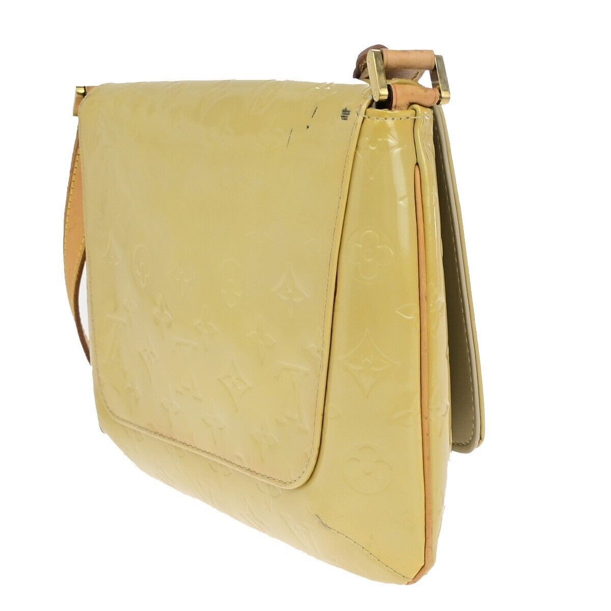 LOUIS VUITTON Thompson Street Shoulder Bag Monogram Vernis Beige M91008 69EB690