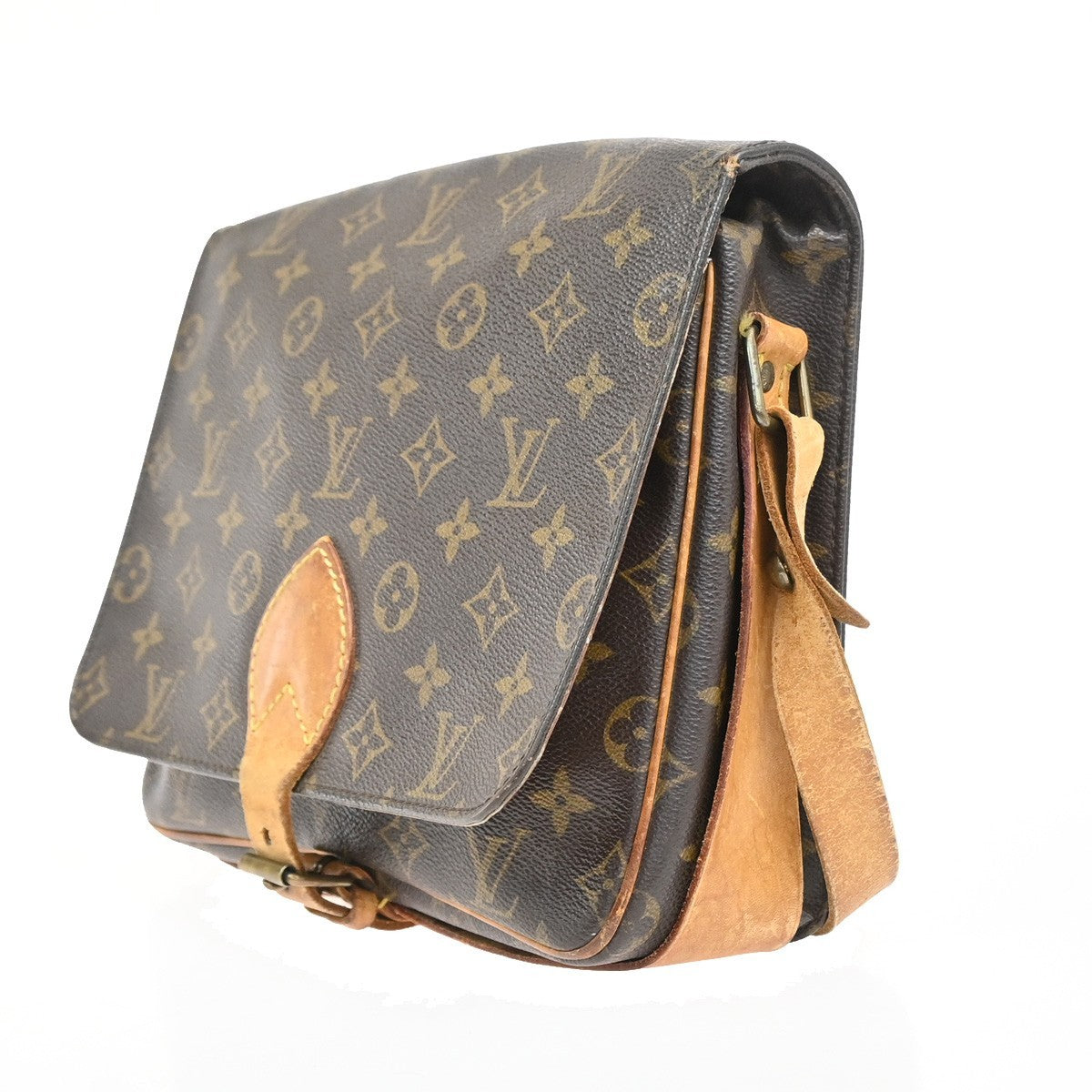 LOUIS VUITTON Cartouchiere GM Shoulder Bag Monogram Leather Brown M51252 32YH934