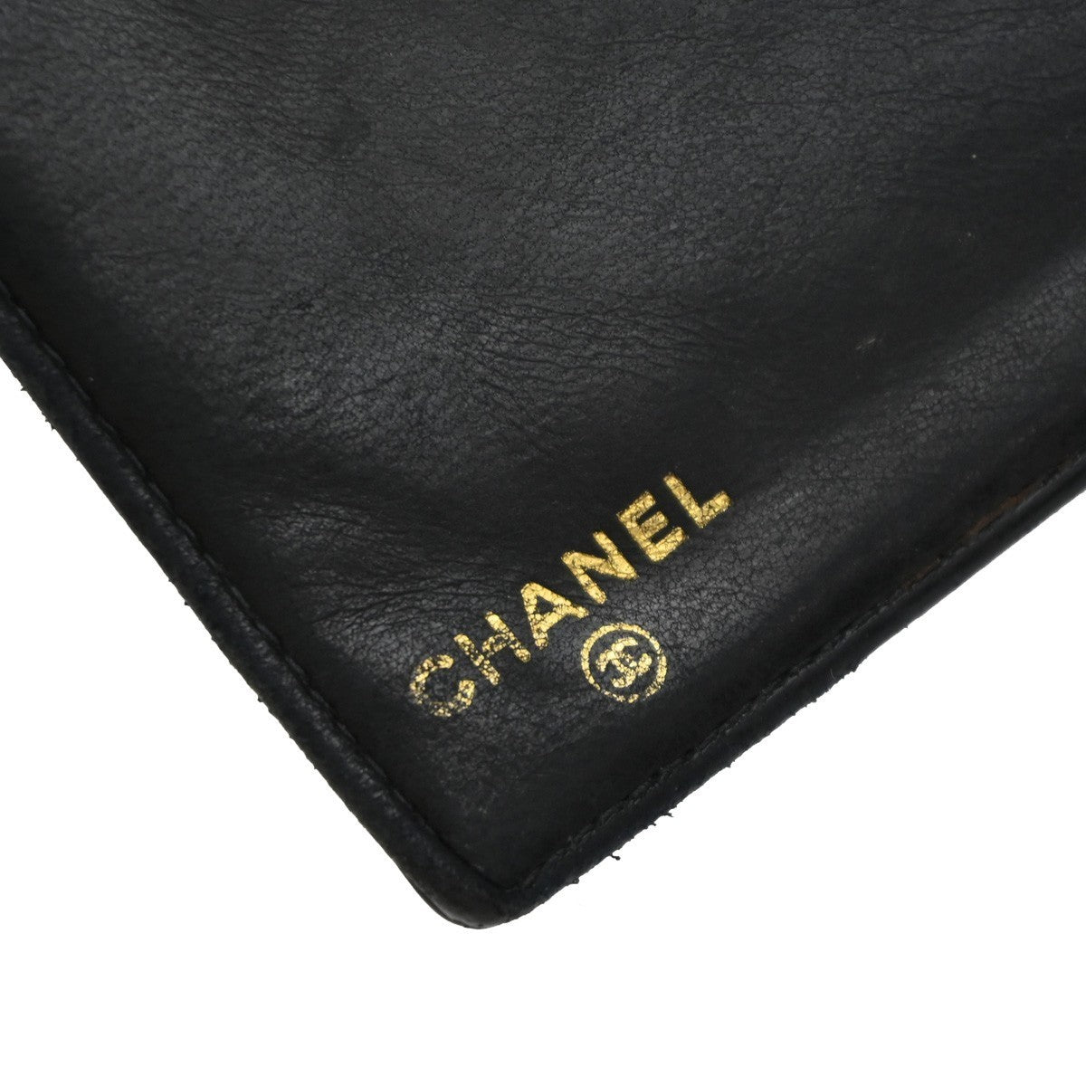 CHANEL CC Long Bifold Wallet Grained Calfskin Leather Black GHW 66EG194