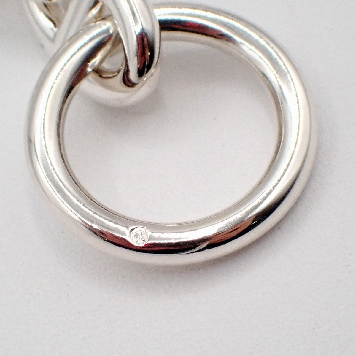 HERMES Logo Chaine D'ancre MM Chain Bracelet  14 Link Silver Ag925 363LC609