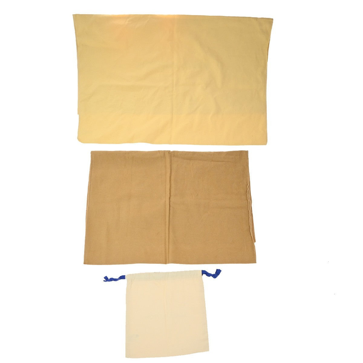 LOUIS VUITTON Logo 10 Set Dust Bag Drawstring Canvas Cotton Beige Brown 09KP567
