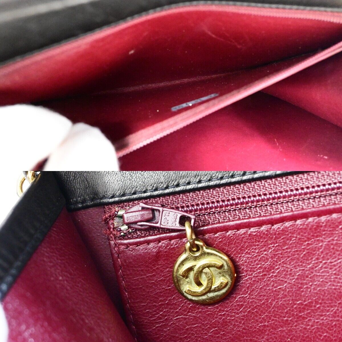 CHANEL CC Matelasse Chain Shoulder Bag Leather Black GHW Vintage 386RJ836