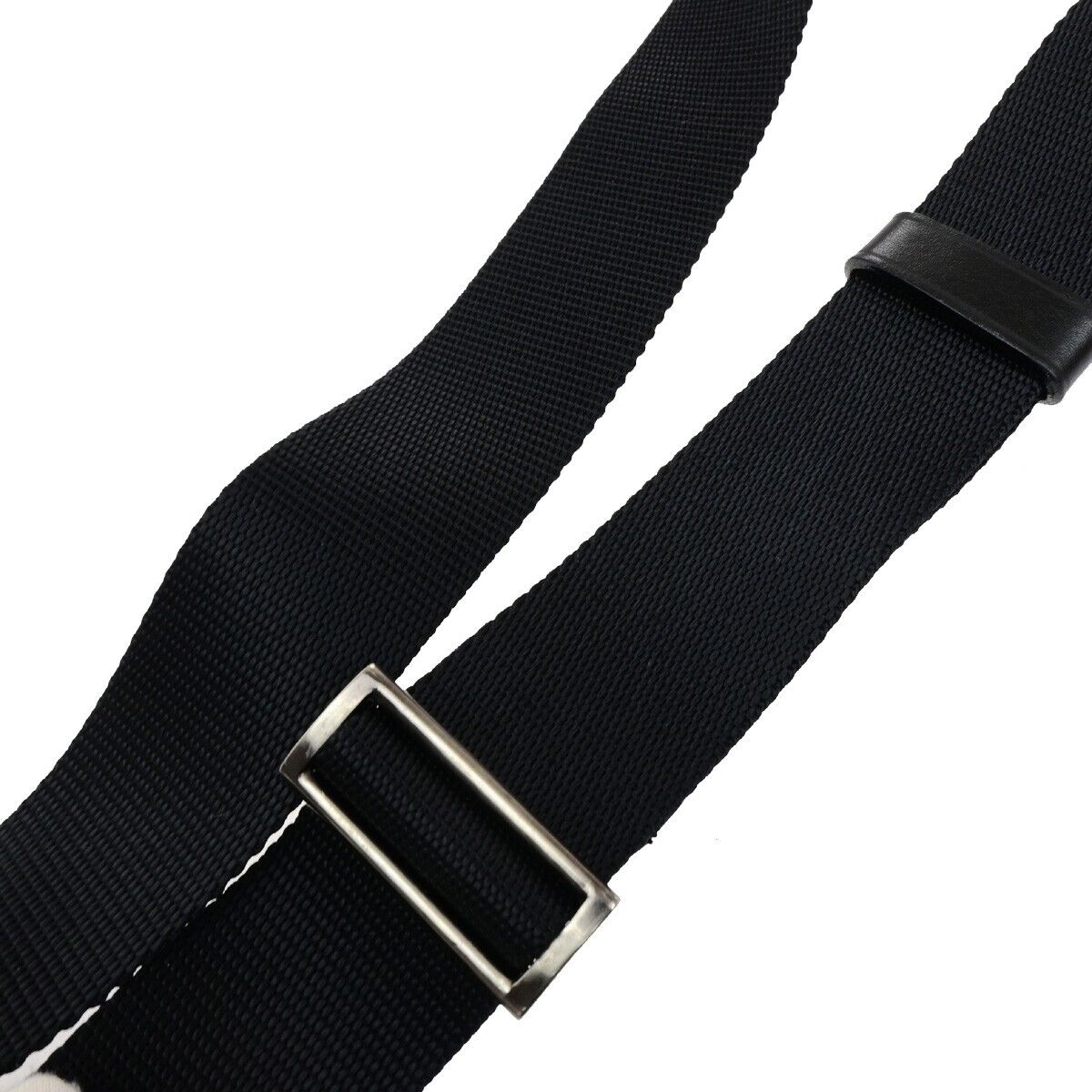 PRADA MILANO Logo Tessuto Crossbody Shoulder Bag Nylon Leather Black 30ED660